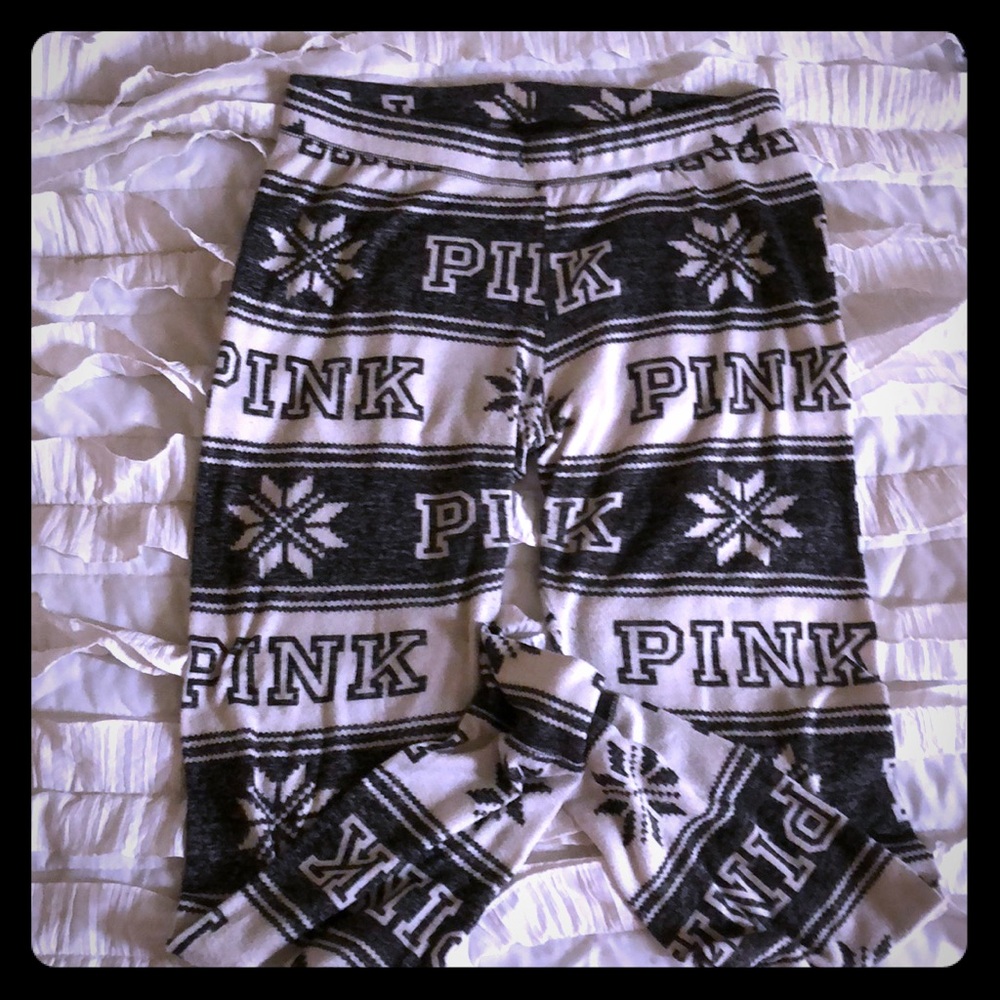 Pink Victoria’s Secret sleep wear/leggings